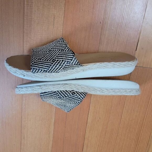 Tommy Bahama trevor woven geometric pattern slides minimalist neutral graphic su - Picture 2 of 8